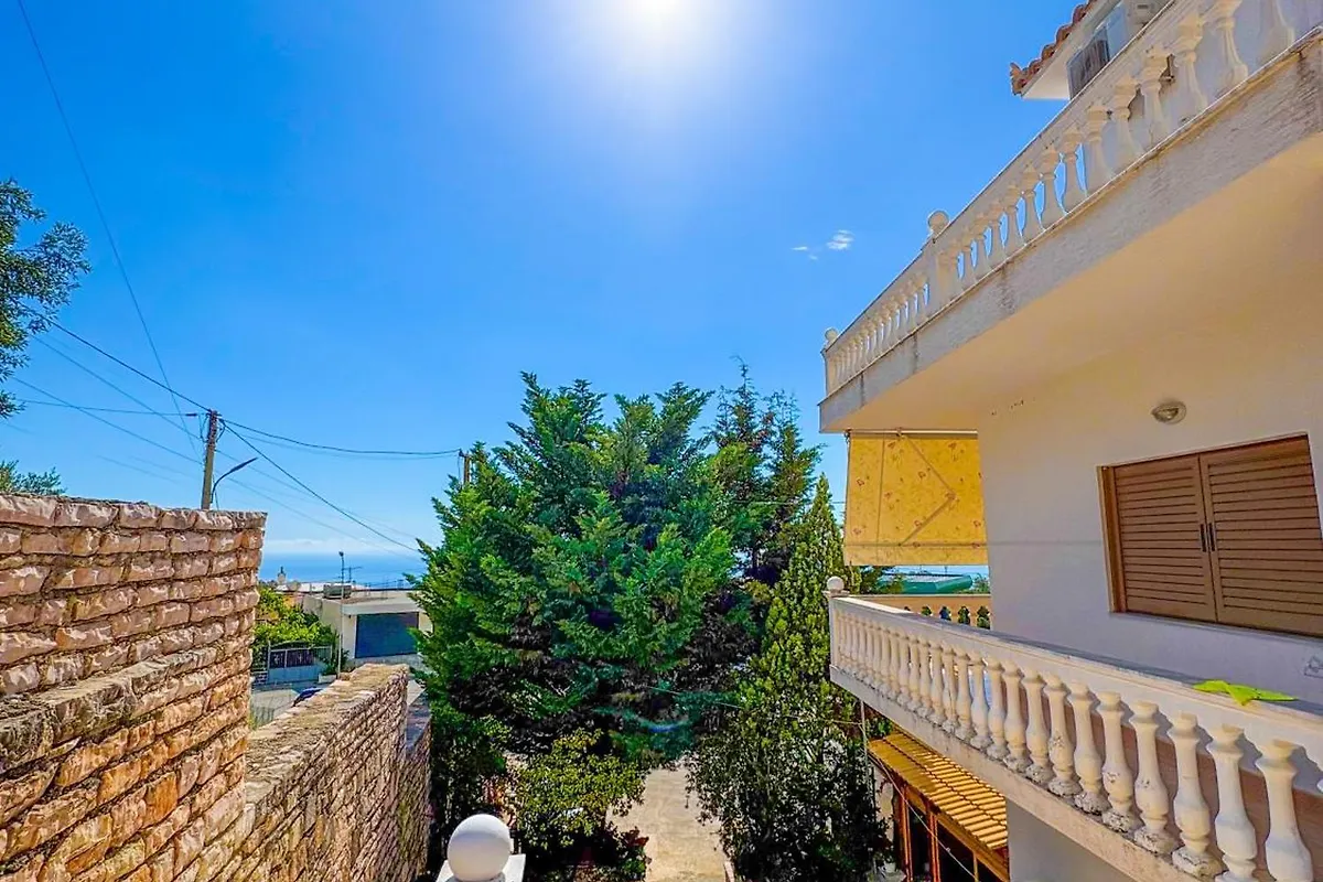 Sea view from the balcony overlooking Lukovë